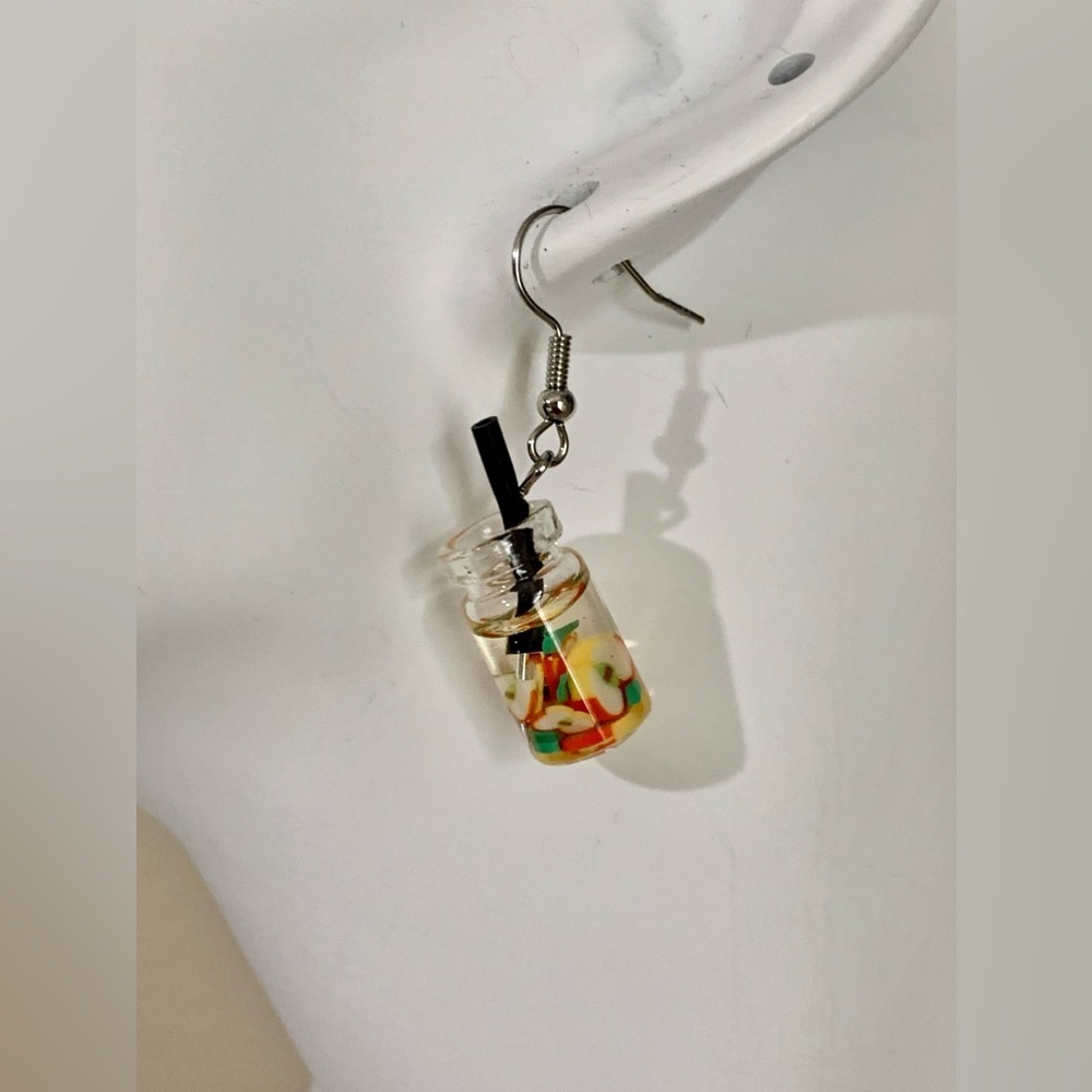 Fruity drink earrings